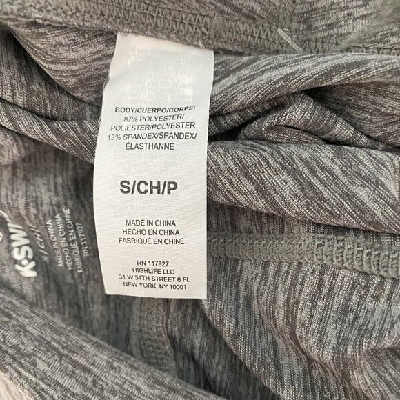 K Swiss Gray Heathered Leggings - Size Small - Picture 3 of 6